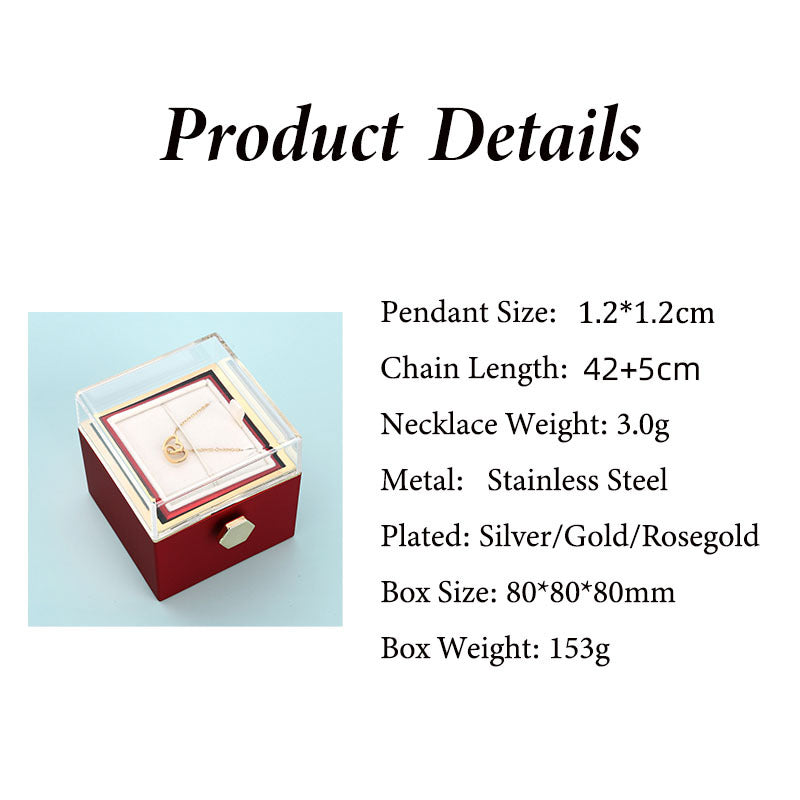 Rotating Rose Flower Jewelry Box