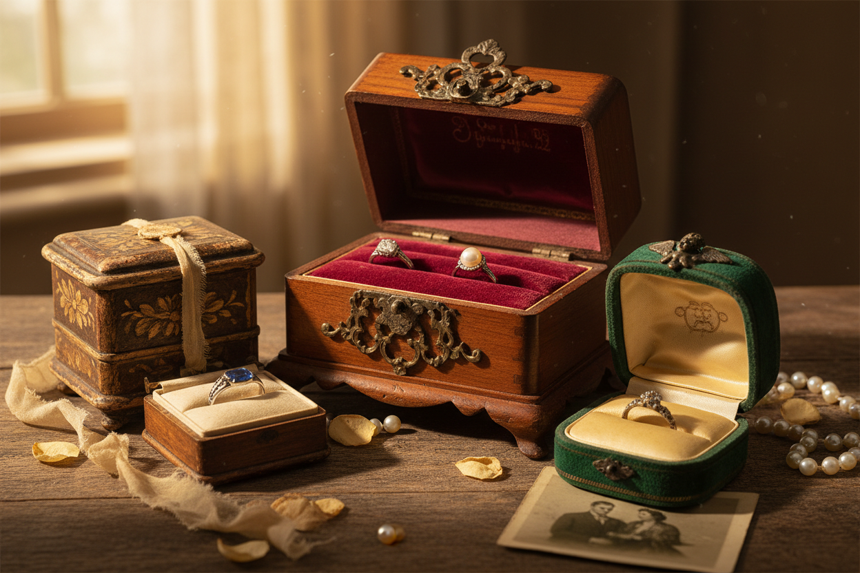 vintage boxes for rings